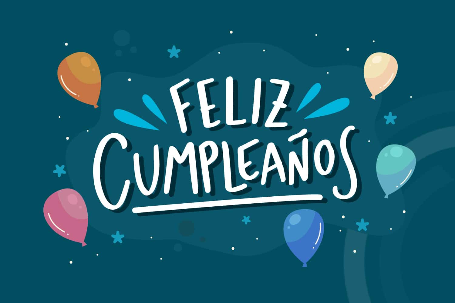 Feliz cumpleaños azul